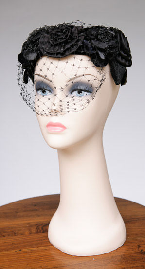 Black Floral w/ Netting $5