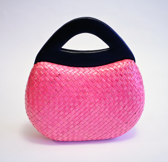 Pink Woven Purse $5
