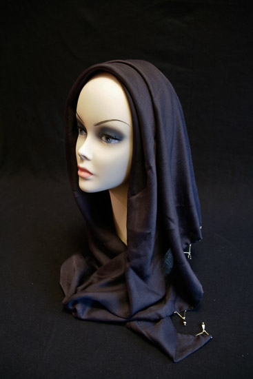 UAE Black Scarf wth Gold Beads $3