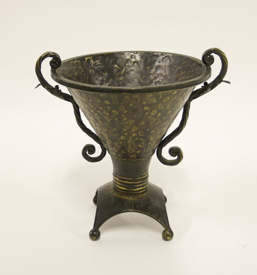 Green Metal Vase $7